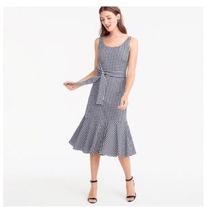 (NWT) J. Crew Gingham Ruffle Hem Dress